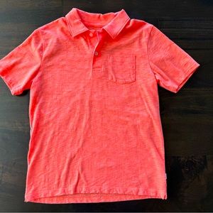 Gap boys XL orange slub short sleeve polo shirt